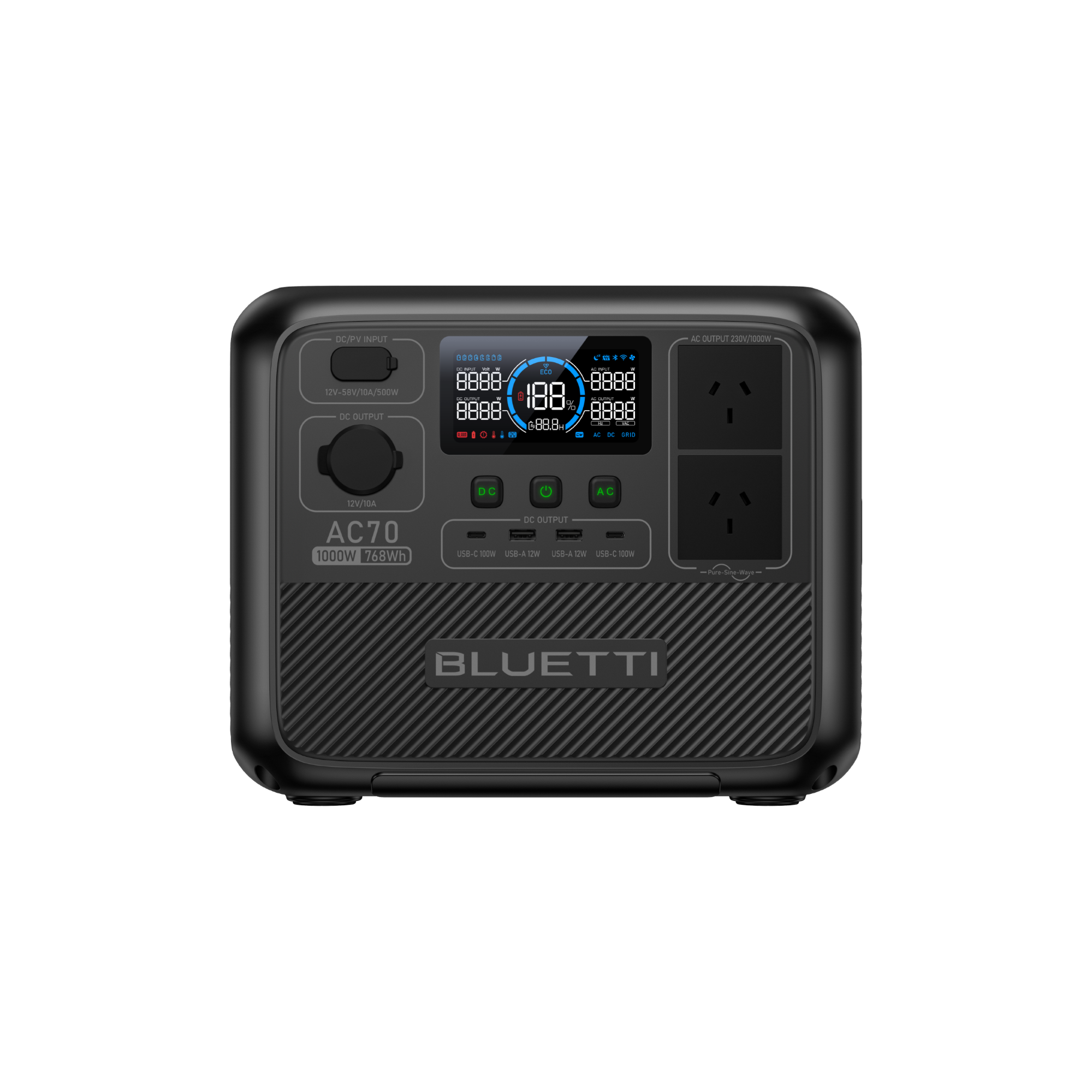 BLUETTI AC70 Portable Power Station | 1,000W 768Wh