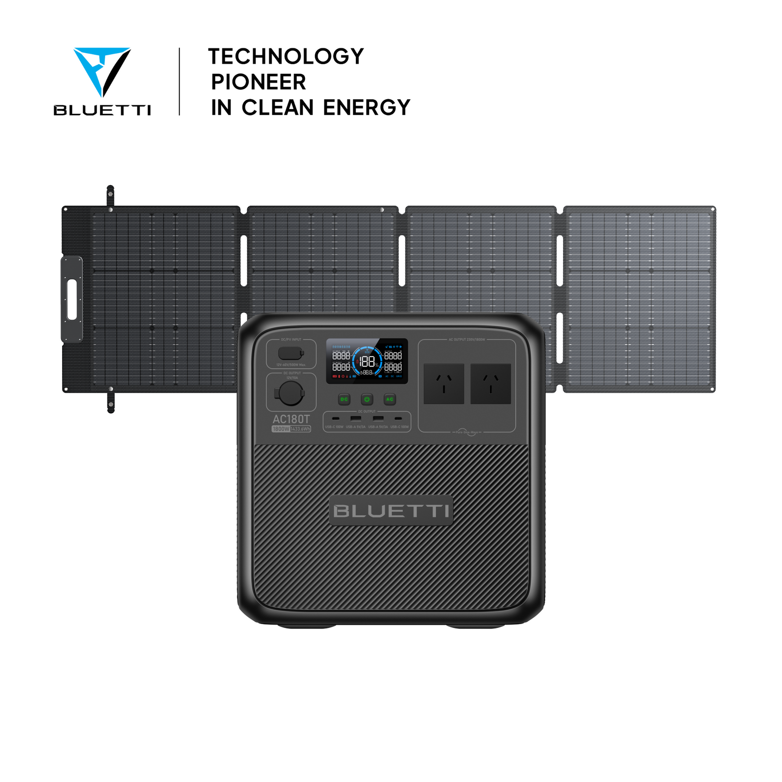 BLUETTI AC180T Portable Power Station | 1,800W 1,433.6Wh