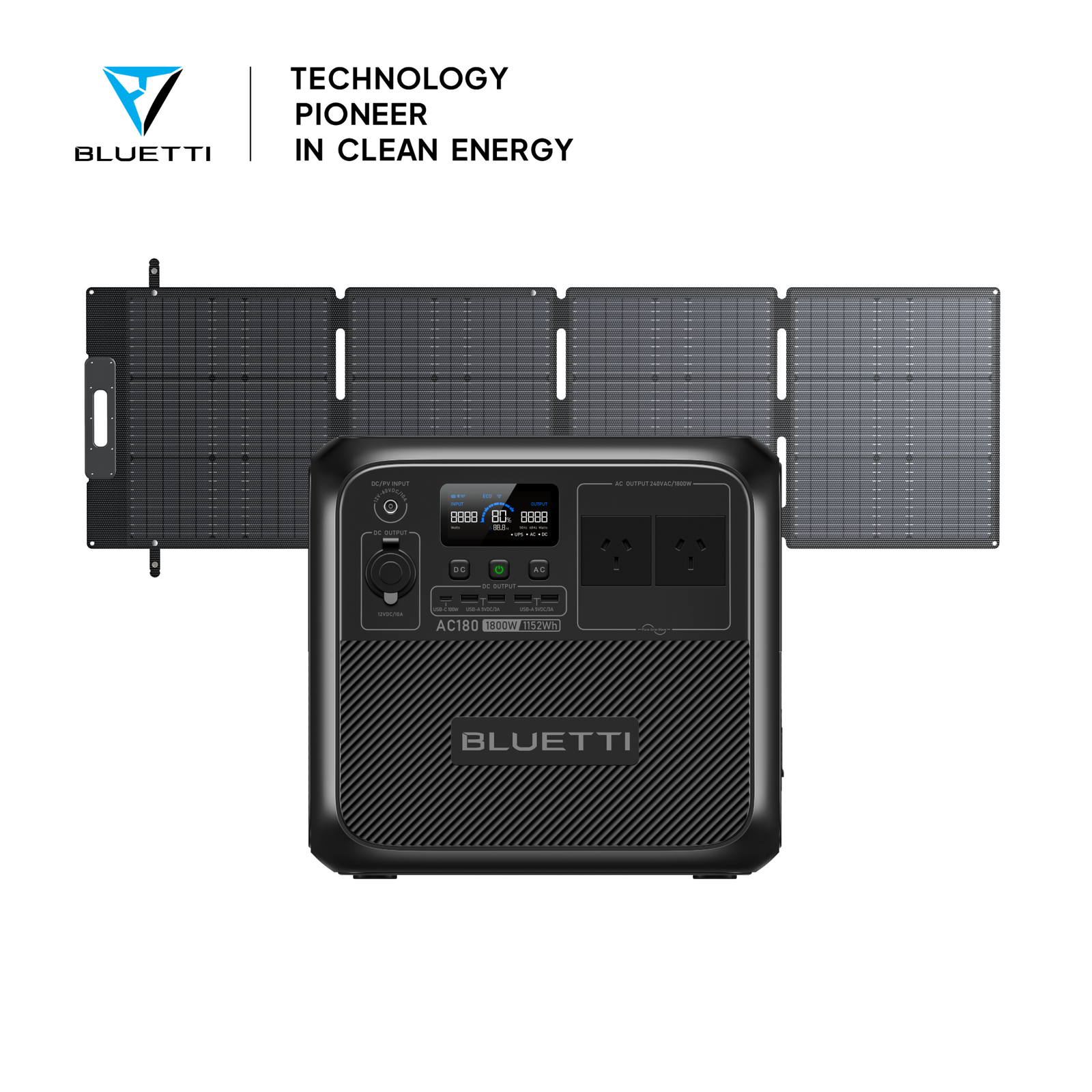 BLUETTI AC180 Portable Power Station | 1,800W 1,152Wh