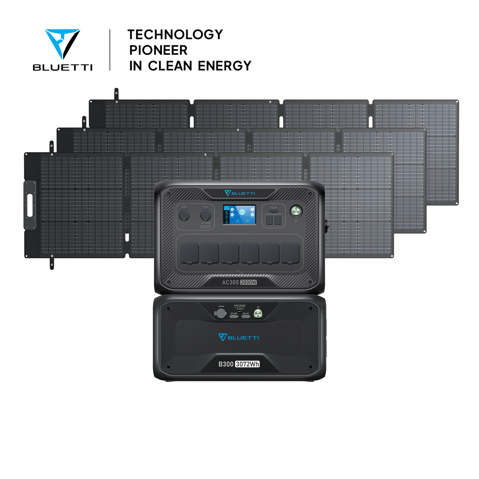 BLUETTI AC300 + 1*B300 + Solar Panels | Solar Generator Kit