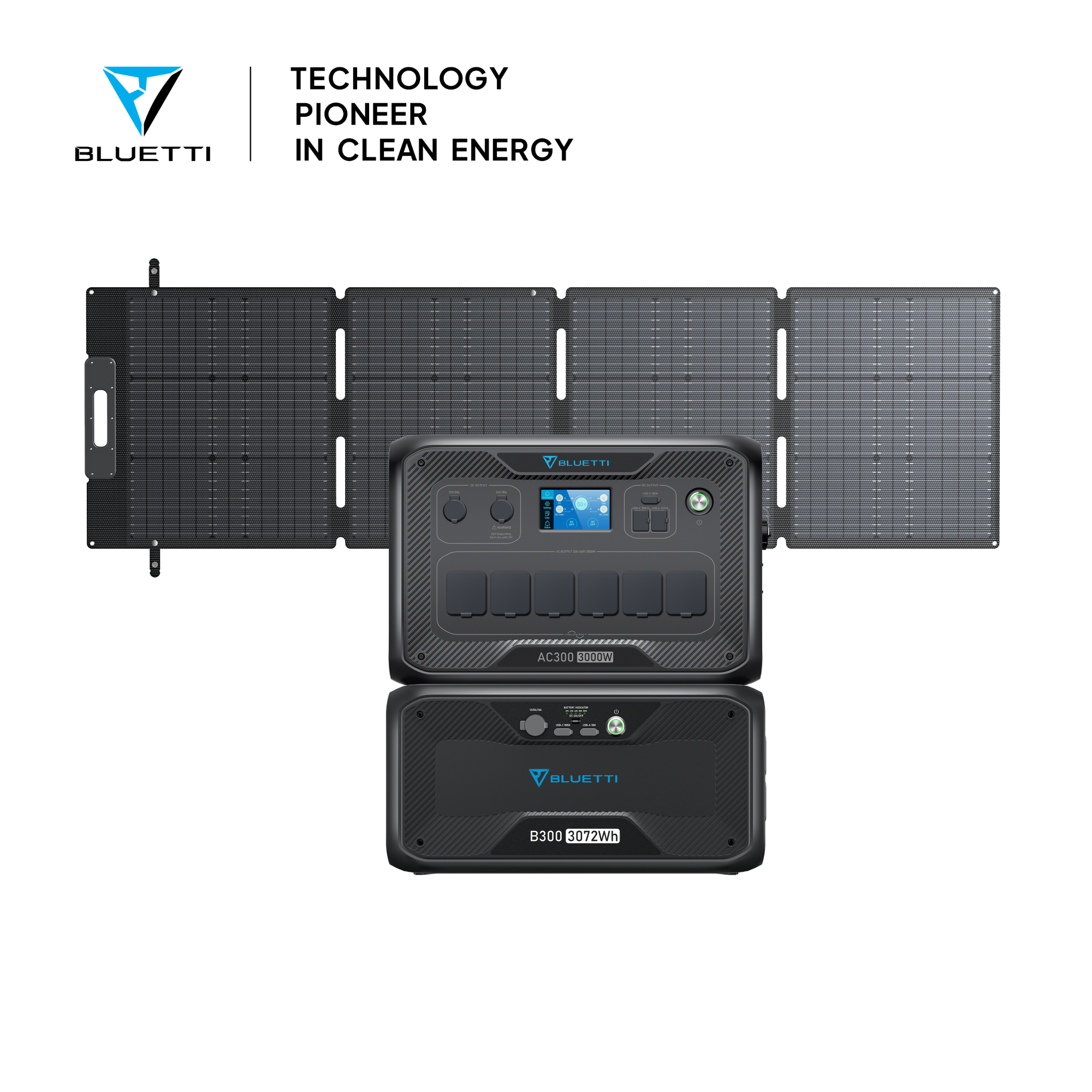 BLUETTI AC300 + 1*B300 + Solar Panels | Solar Generator Kit