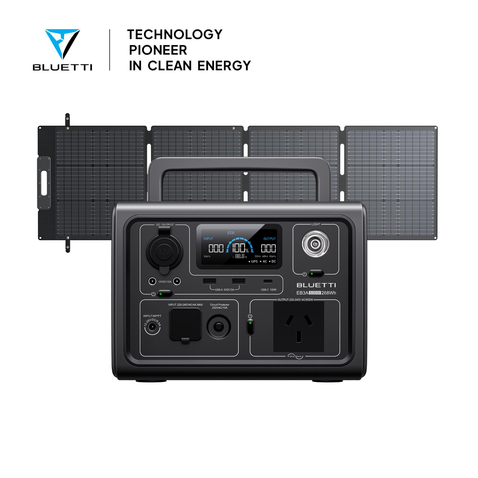 BLUETTI EB3A Portable Power Station | 600W 268Wh
